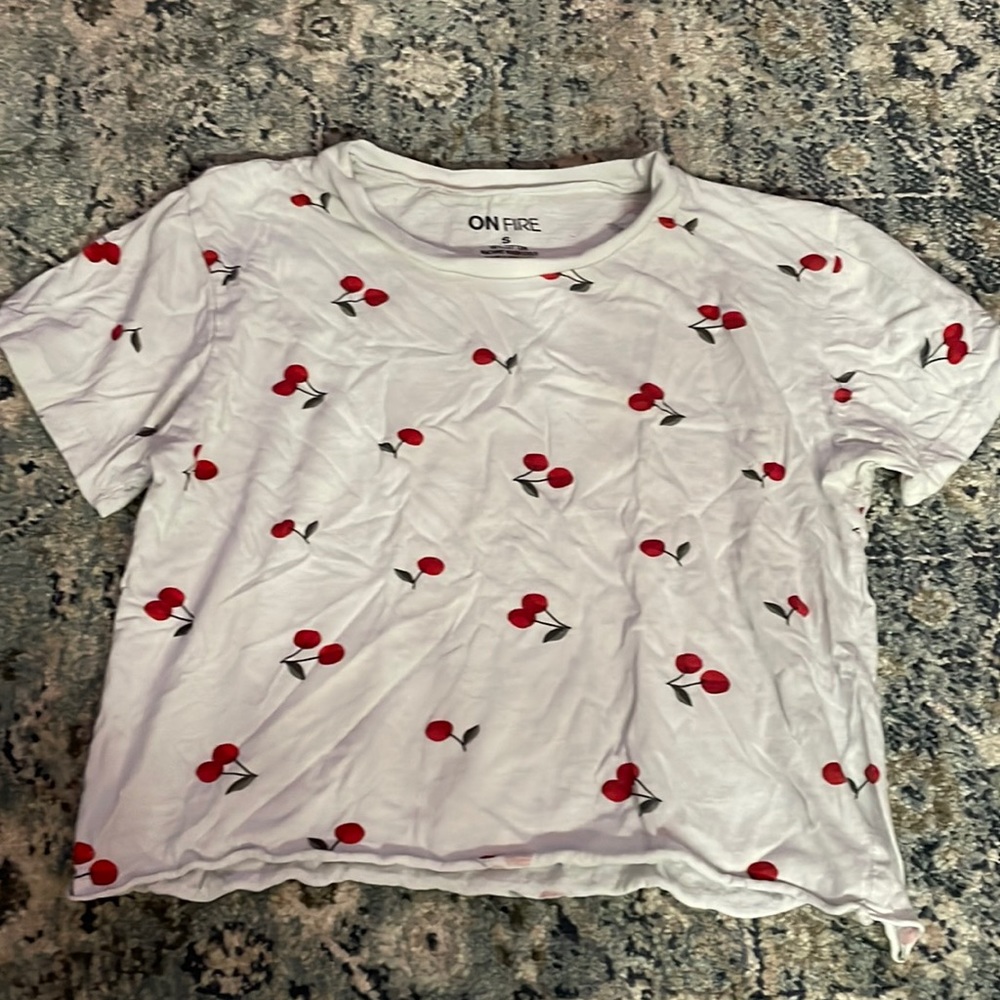 size small on fire crop top